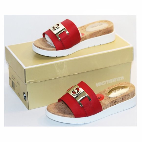 Michael Kors Warren PVC Sandal red color with box - Picture 2 of 8